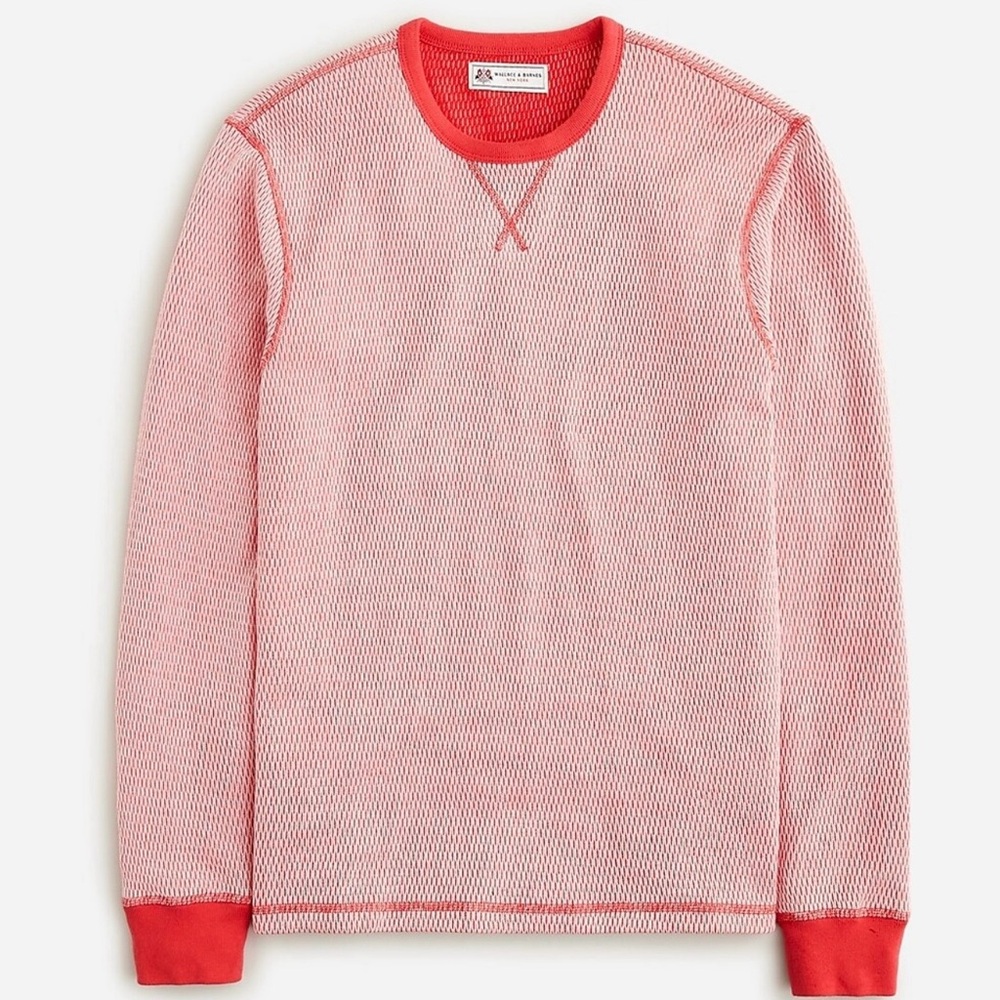 Men’s medium J Crew Wallace & Barnes two-tone honeycomb waffle crewneck